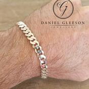 Mens Heavy Guage Curb Bracelet - Sterling Silver 7mm