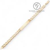 Gold Identity Bracelet, 9ct Mens Bracelet image