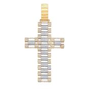 9ct Gold Cubic Zirconia LARGE Cross image
