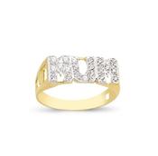 9ct Gold Mum Ring with Cubic Zirconia image