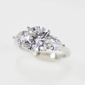 Sterling Silver Cubic Zirconia Classic Dress Ring image