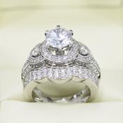 9ct White Gold 'Eternal' Ring Set