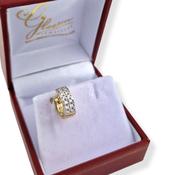 9ct Gold Hinged Huggies Cubic Zirconia Earring