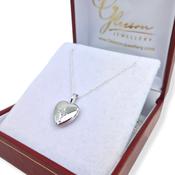 Sterling Silver Heart Shaped Real Diamond Set Locket