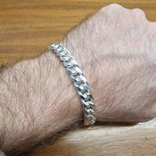 Sterling Silver Mens Cuban Link Curb Bracelet
