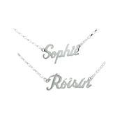 Sterling Silver Name Necklace - Standard Script Size (12mm Capital Letters) - Made to Order - Order before Dec 4th for Christmas delivery image