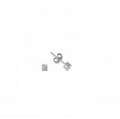 Sterling Silver Cubic Zirconia Round Stud Earrings - 3mm image