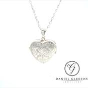 Sterling Silver Decorative Heart Family Locket