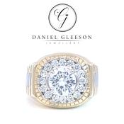9ct Gold Mens Cubic Zirconia Ring image