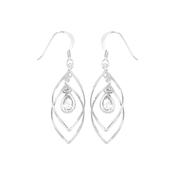 Sterling Silver Cubic Zirconia Drop Earrings image