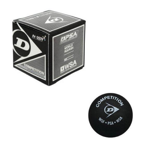 Dunlop Competition Squash Ball Black Single Dot