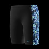 Speedo Printed Panel Jammer Kid's (Black Green) image