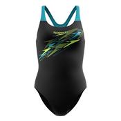 Speedo Medley Logo Medalist Swimsuit Women's (Black Green) image