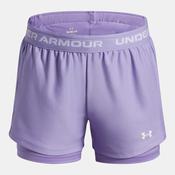 Under Armour Play Up 2 in 1 Shorts Girls' (Purple White 538) image