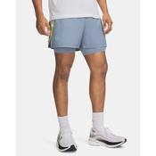 Under Armour Launch 5" 2in1 Shorts Men's (Blue Grey Reflective 448) image