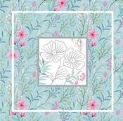 Garden flowers notelets image
