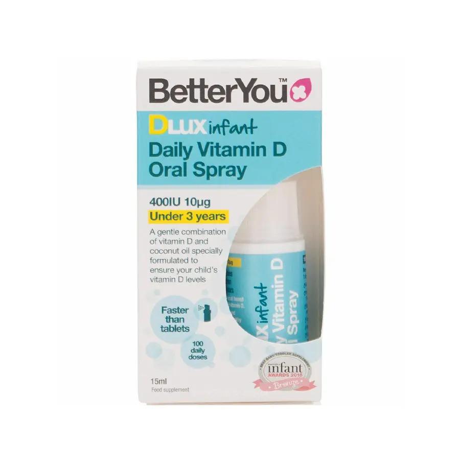 BetterYou Vitamin D 400 IU Infant Daily Oral Spray 15ml - Fuss free