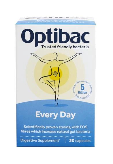 Optibac Every Day Probiotics 30 Capsules - Sugar-free, Gluten-free, Vegetarian, GMO free