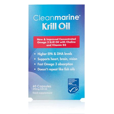 Cleanmarine Krill Oil 60 Capsules | Highly Absorbable Omega-3 | Heart, Brain, Vision & Immunity Support | Pure & Sustainable with Vitamin D | EPA & DHA