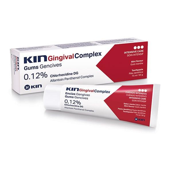 Kin Gingival Complex Toothpaste 75ml, 0.12% Chlorhexidine DG, Mint flavour, Intensive Care