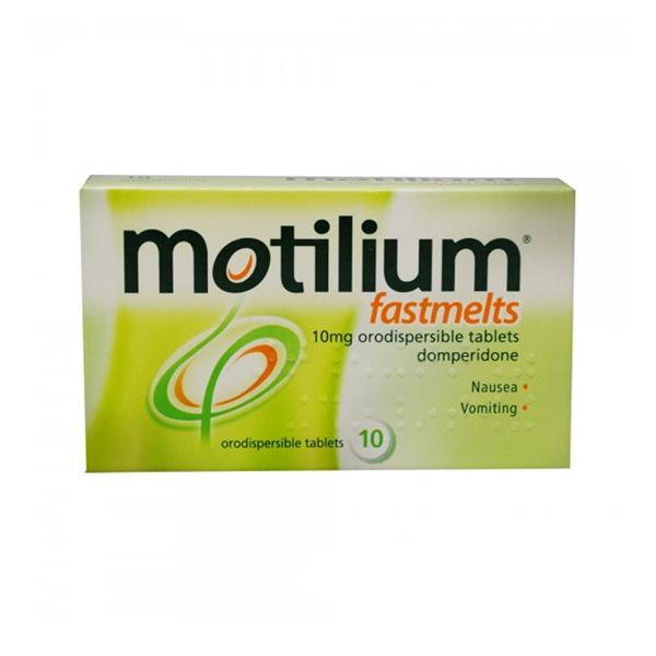 Motilium Fastmelts 10mg Orodispersible Tablets Domperidone for Nausea Vomiting Pack of 10