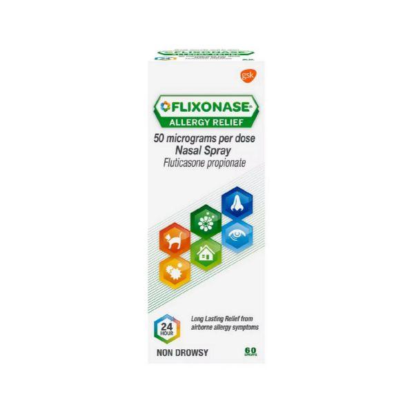 Flixonase Allergy Relief Nasal Spray 50 mcg Fluticasone Propionate 60 Sprays Non Drowsy Image Features