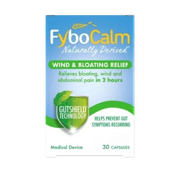 FyboCalm Wind & Bloating Relief 30 Capsules - Relieves bloating, wind and abdominal pain in 2 hours