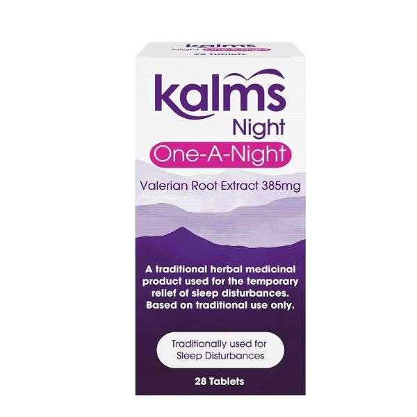 Kalms Night Valerian Root Extract 385mg 28 Tablets for Sleep Disturbances