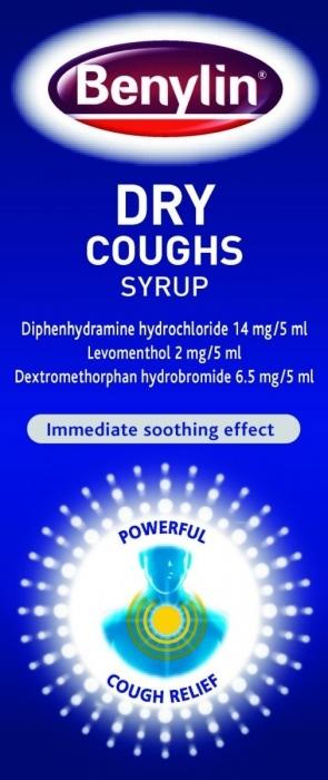 Benylin Dry Coughs Syrup 125ml - Cough Relief, Powerful, Immediate soothing effect
