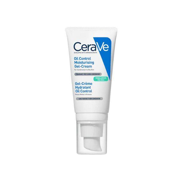 CeraVe Oil Control Gel Cream Moisturiser 52ml - For Combination to Oily Skin, Fragrance Free & Non-Comedogenic