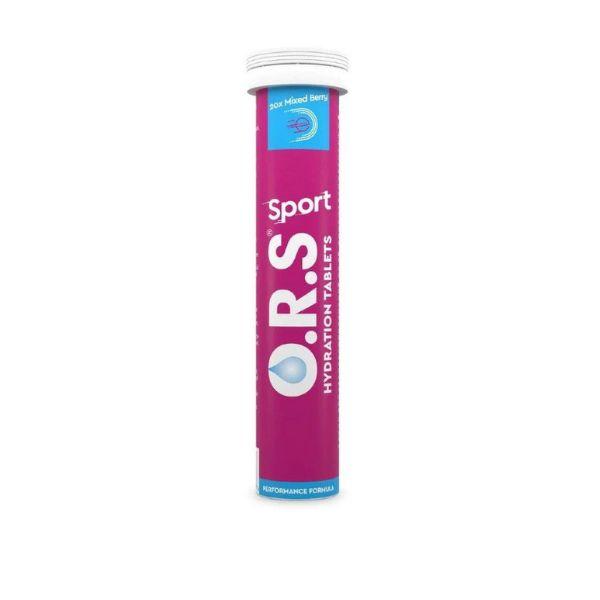 O.R.S Oral Sport Hydration Tablets Mixed Berry 20 Tabs Electrolytes Performance Formula