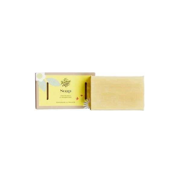 Glen Pharmacy Handmade Lemongrass & Cedarwood Soap 140g - All Skin Types, Cruelty Free, Vegan, FSC Certified, Made in Ireland