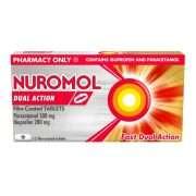 Nuromol Dual Action Pain Relief Tablets 200mg Ibuprofen 500mg Paracetamol 12 Count Fast Relief Adults 18-65 Pharmacy Only