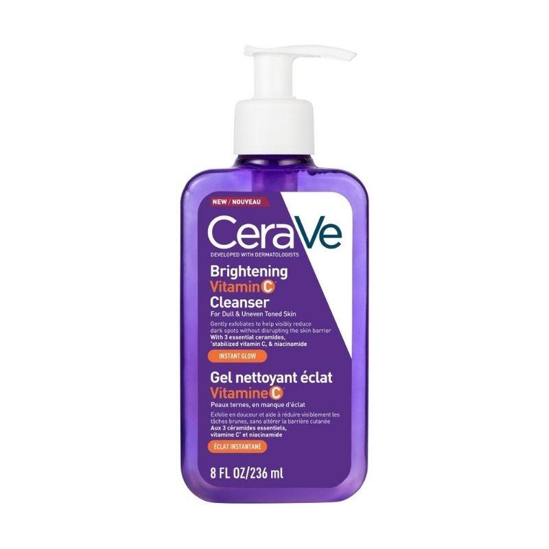 CeraVe Brightening Vitamin C Cleanser for Dull & Uneven Toned Skin with Stabilized Vitamin C, Niacinamide, 3 Essential Ceramides - Size 236ml