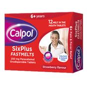 Calpol Six Plus Fastmelts 250mg - Glen Pharmacy image