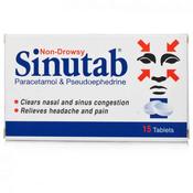 Sinutab Non-Drowsy Tablets | 15 Tablets - Glen Pharmacy image