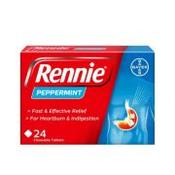 Rennie Peppermint Chewable Tablets 680mg 80g - 24 Pack