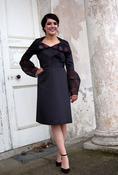 Black Dress Puffy Sleeves image