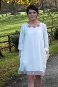 Crepe White Dress image