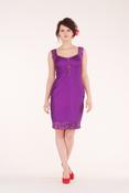 Silk Dopian Purple Dress image