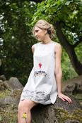 Silk Dress with Print of Artwork by Pierre Soufflet