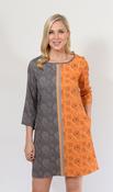 Yellow and Grey Shift Dress image