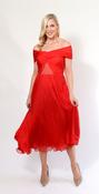 Red Off Shoulder Dress image