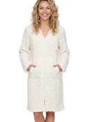 INDIGO SKY FLEECE IVORY ZIP ROBE image