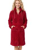 INDIGO SKY FLEECE RED ZIP ROBE image