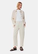 Whistles Linen Barrel leg Trousers Light Oatmeal