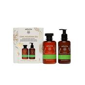 Apivita Tonic Mountain Tea Shower Gel &amp; Body Milk Duo image