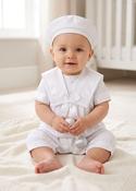 Christening Romper Suit with Bonet
