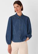 Whistles Chambray Cotton Shirt Denim