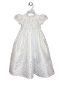 BabyBow Girls Christening Dress with Bonnet image